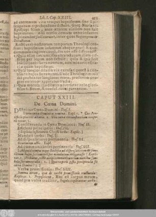 Caput XXIII. De Coena Domini.