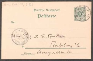 Postkarte an Friedrich Spitta : 04.12.1894