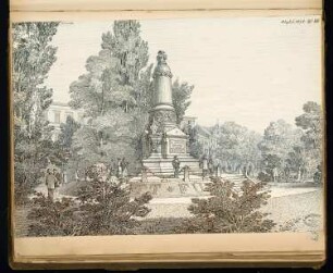 Gefallenendenkmal, Mühlhausen Monatskonkurrenz August 1878: Perspektivische Ansicht