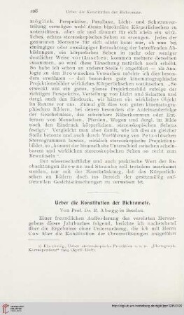 19: Ueber die Konstitution der Bichromate