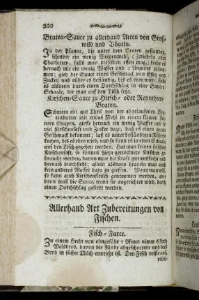 Fisch-Farce. - Gebratnen Aal in Scheiben.
