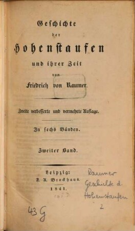 Geschichte der Hohenstaufen und ihrer Zeit, 2