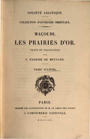 Les prairies d'or, 6