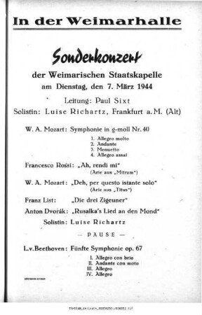 Sonderkonzert