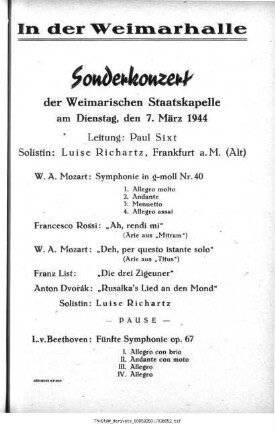 Sonderkonzert