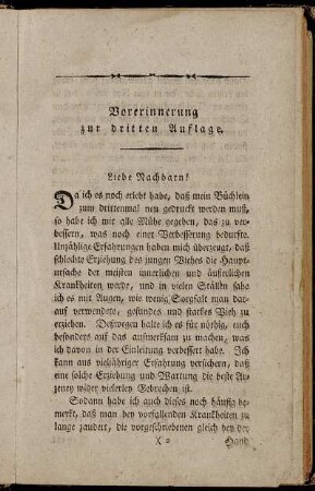 Vorerinnerung zur dritten Auflage