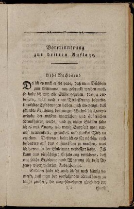 Vorerinnerung zur dritten Auflage