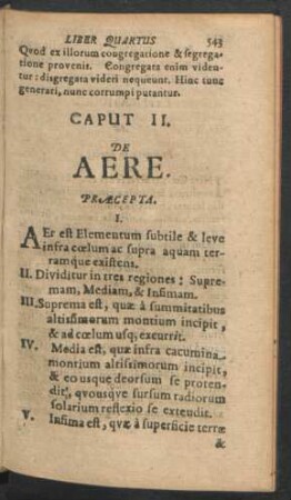Caput II. De Aere.