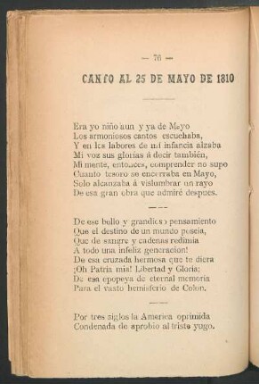Canto al 25 de mayo de 1810