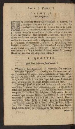 Caput I. De Scriptura.