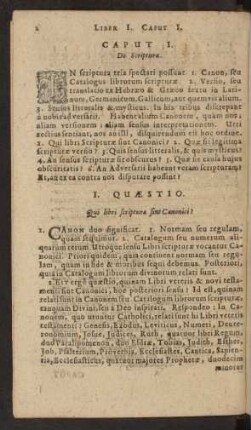Caput I. De Scriptura.