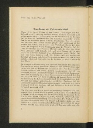 Grundlagen der Verkehrswirtschaft