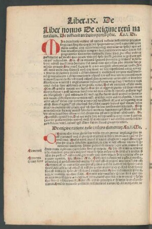 Liber nonus De origine rerum naturalium. ...