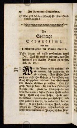 38-58, Am Sonntage Sexagesima