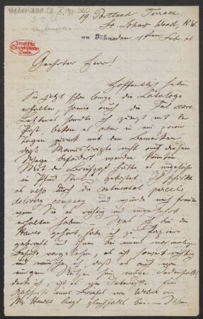 Brief an Friedrich Wilhelm Jähns : 01.02.1866