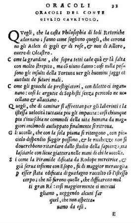 Oracoli Del Conte Givlio Cavrivolo.