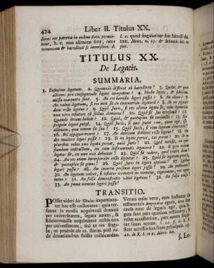 Titulus XX. De Legatis