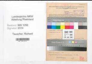 Entnazifizierung Richard Tauscher , geb. 18.02.1907 (Arbeiter)
