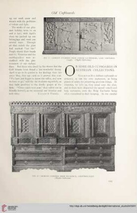 34.1908 = Nr. 135: On some old cupboards in Austrian collections