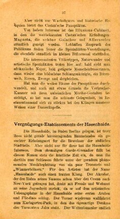 Vergnügungs-Etablissements der Hasenhaide.