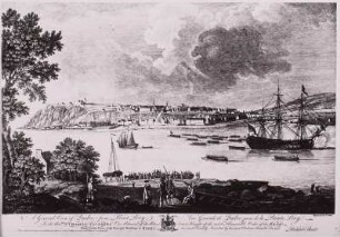 Kanada, Quebec, Stadtansicht, Stich, 1761