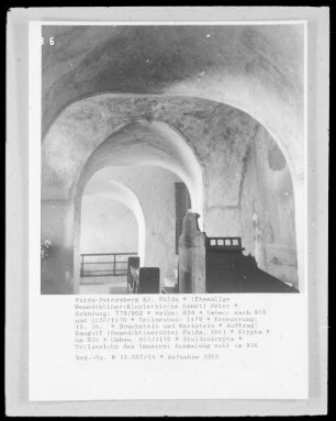 Ehemalige Benediktinerklosterkirche Sankt Peter — Krypta
