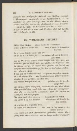 Zu Wolframs Titurel.