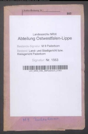 Erblasser: Rüterberg, Catharina: