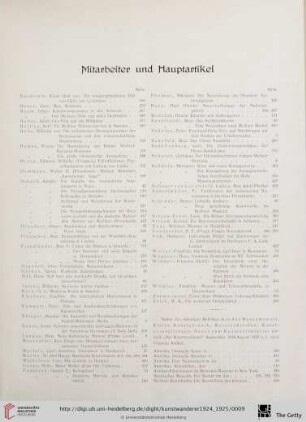 Mitarbeiter und Hauptartikel