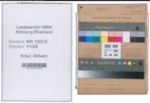 Entnazifizierung Wilhelm Kraut , geb. 23.10.1893 (Maler)