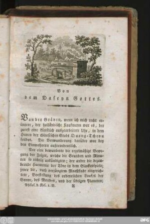 Von dem Daseyn Gottes.