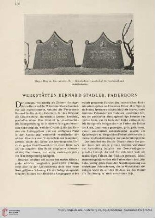 22: Werkstätten Bernard Stadler, Padeborn