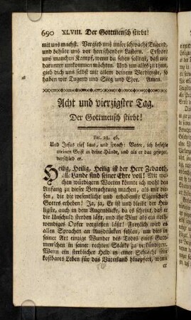 690-715, XLVIII. Der Gottmensch stirbt!