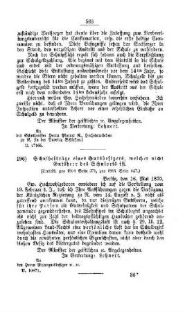 Schulbeiträge eines Gutsbesitzers, welcher nicht Gutsherr des Schulorts ist : [IV. Elementarschulwesen]