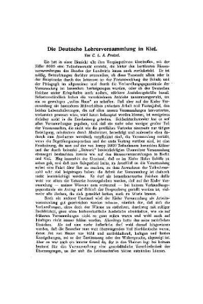 Die Deutsche Lehrerversammlung in Kiel
