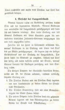 l. Gefecht bei Langenselbold.
