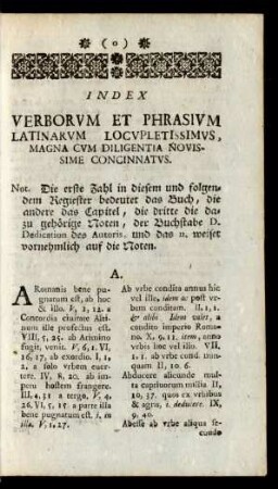 Index Verborum Et Phrasium Latinarum Locupletissimus, Magna Cum Diligentia Novissime Conginnatus