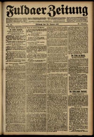Ausgabe vom Mittwoch, den 24. Januar 1917.