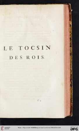Le tocsin des rois