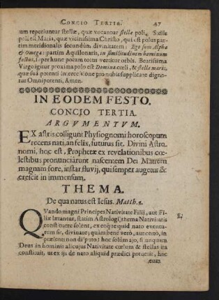 Concio Tertia.