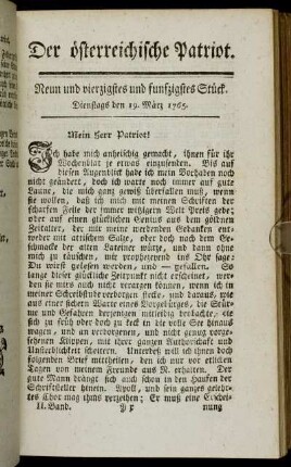 Neun und vierzigstes und funfzigstes Stück. - Drey und funfzigstes Stück.
