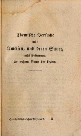 Physikalisch-chemische Versuche und Beobachtungen, 2