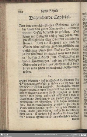 Das siebende Capittel