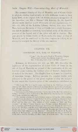 Chapter VII. Cocerning Guy, Earl of Warwick