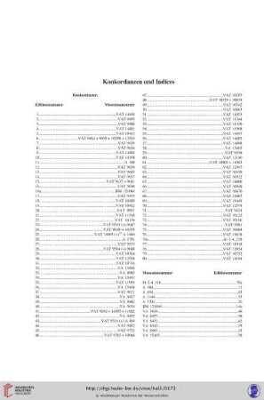 Konkordanzen und Indices