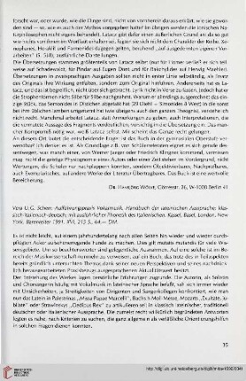 35: [Rezension von: Vera U. G. Scherr: Aufführungspraxis Vokalmusik. Handbuch der lateinischen Aussprache]