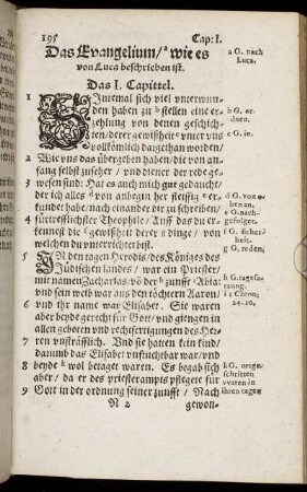 Das Evangelium, wie es von Luca beschrieben ist.