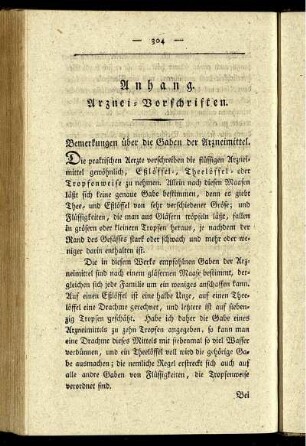Anhang. Arznei-Vorschriften.