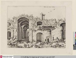 Effigiatio partis thermarum Diocletiani [Teilansicht der Ruine der Diokletiansthermen; Third View of the Baths of Diocletian]