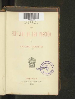 Studj sui sepolcri di Ugo Foscolo